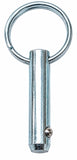 Detent Pin, 5/16" x 1", Medium Carbon Steel, Zinc Clear, 1pc